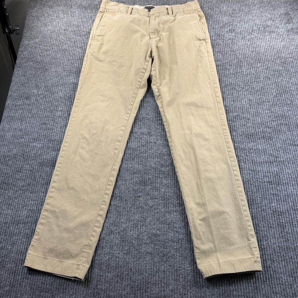 Banana‎ Republic Emerson Chino Pants Mens 31x32 Beige Straight Leg Casual Cotton